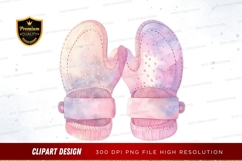 Pastel watercolor bunny ears clipart Product Image 1