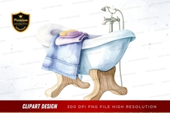 Relaxing bath tub clipart png Product Image 1