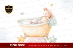 Bath time bear clipart png Product Image 1