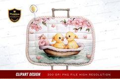 Ducks in a bath tub clipart png Product Image 1