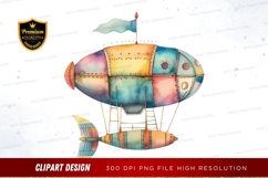 Fantastical airship clipart png Product Image 1