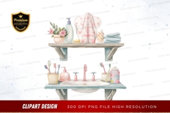 Pastel bathroom vanity with accessories Product Image 1