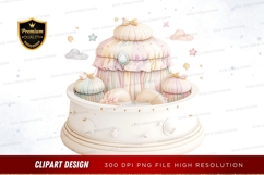 Enchanted pastel castle clipart png Product Image 1
