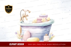 Relaxing bath time clipart png Product Image 1