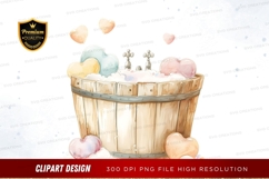 Whimsical bath tub with hearts Product Image 1