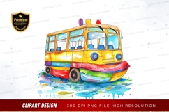Colorful boat clip art Product Image 1