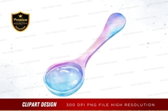 Colorful spoon clipart png Product Image 1