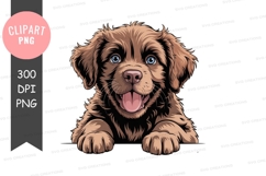 Happy puppy clipart png Product Image 1