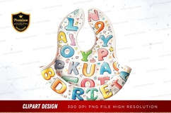Colorful alphabet bib clipart png Product Image 1