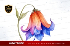Vibrant bell-shaped flower clipart png Product Image 1