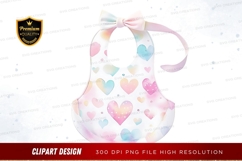 Pastel heart bib clipart png Product Image 1