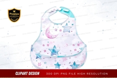 Starry night bib clipart png Product Image 1