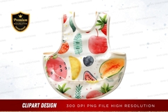 Fruit patterned bib clipart png Product Image 1