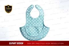 Polka dot bib clipart png Product Image 1