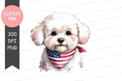 Patriotic puppy clipart png Product Image 1