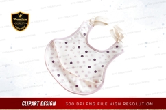 Baby bib with polka dot pattern Product Image 1