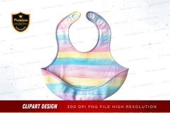 Colorful striped bib clipart png Product Image 1