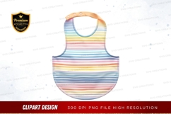 Colorful striped bib clipart png Product Image 1