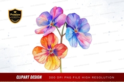 Colorful flowers clipart png Product Image 1