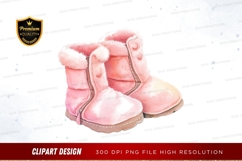 Pink winter boots clipart png Product Image 1