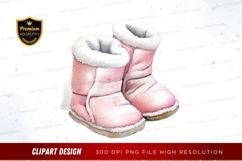 Pink winter boots clipart png Product Image 1
