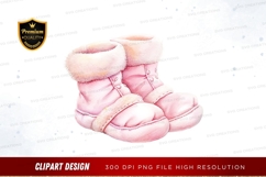Pink winter boots clipart png Product Image 1