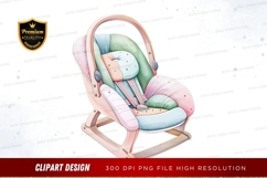 Colorful baby rocking chair clipart png Product Image 1
