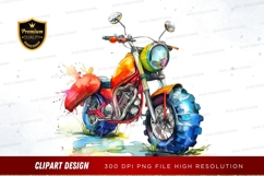 Colorful motorcycle clipart png Product Image 1
