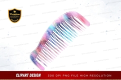 Colorful hair comb clipart png Product Image 1