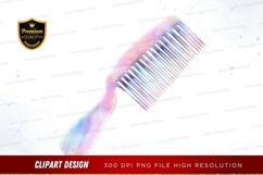 Iridescent hair comb clipart png Product Image 1
