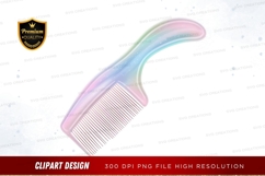 Colorful comb clipart png Product Image 1