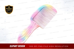 Colorful hair comb clipart png Product Image 1