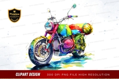 Colorful motorcycle clipart png Product Image 1