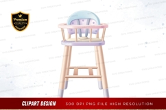 Pastel high chair clipart png Product Image 1