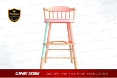 Colorful wooden chair clipart png Product Image 1