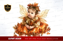 Autumn fairy baby clipart png Product Image 1