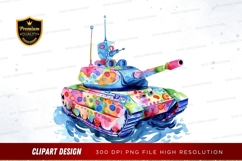 Colorful tank clipart png Product Image 1