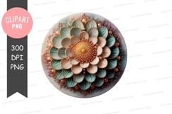 Ornate mandala flower clipart png Product Image 1
