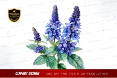 Blue flower clipart png Product Image 1
