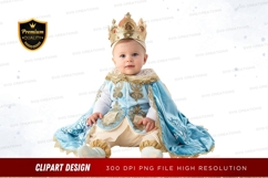 Baby dressed as a royal prince clipart png Product Image 1