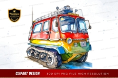 Colorful snow vehicle clipart png Product Image 1