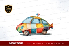 Colorful spaceship clipart png Product Image 1