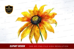 Vibrant yellow flower clipart png Product Image 1