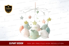 Whimsical baby mobile clipart png Product Image 1