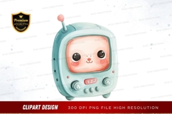 Cute television clipart png Product Image 1