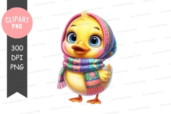 Adorable duckling in winter attire Product Image 1