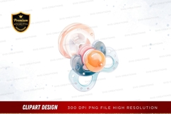 Colorful baby pacifiers clipart png Product Image 1
