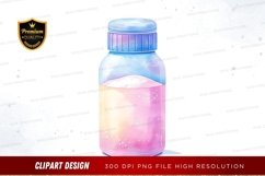 Colorful drink in a bottle clipart png Product Image 1