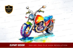 Colorful motorcycle clipart png Product Image 1