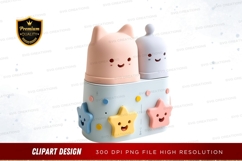 Whimsical character containers clipart png Product Image 1